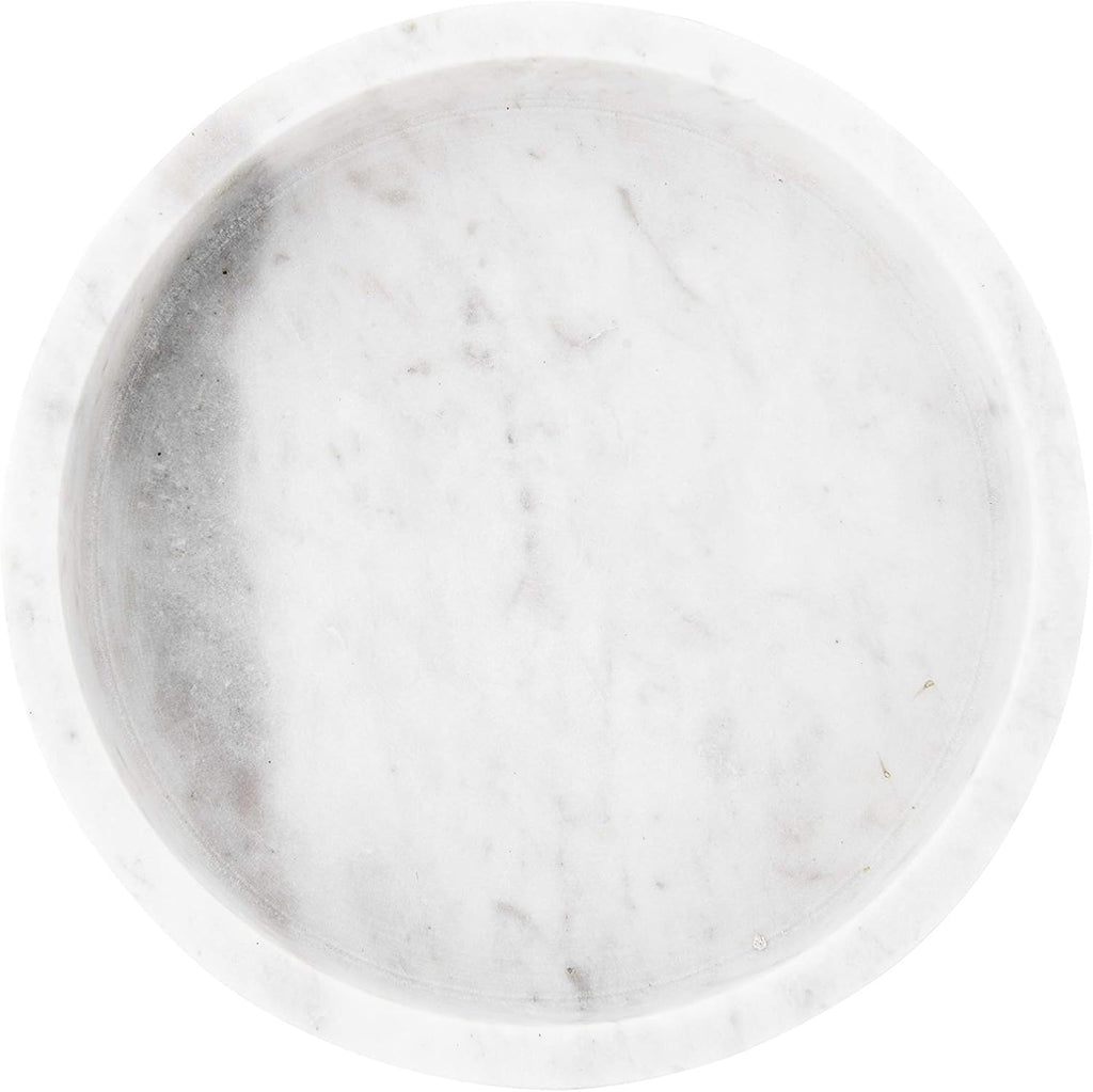 8 Round Carved Marble Tray T97255