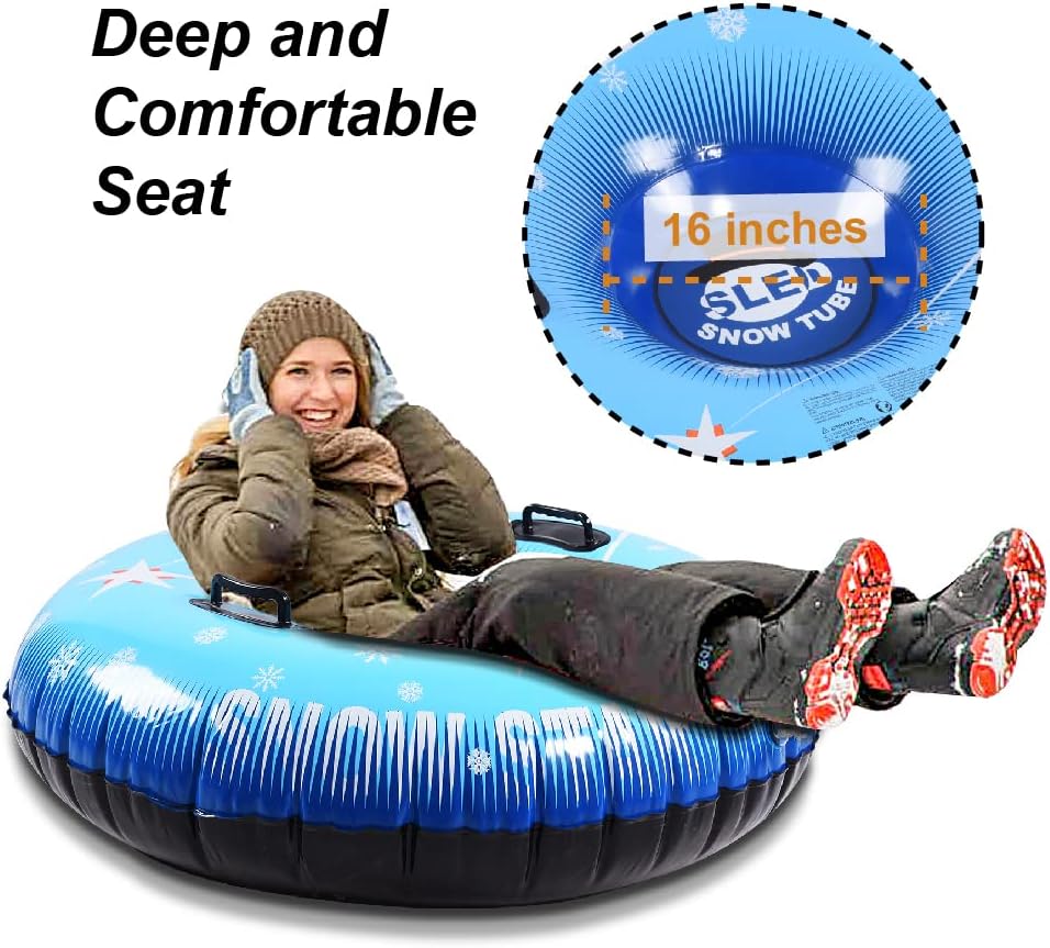 48-inch Inflatable Snow Tube with Handles V333113