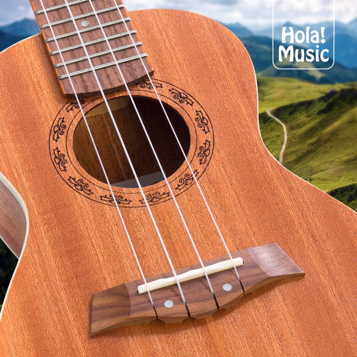 24 Inch Mahogany Concert Ukulele Bundle with Padded Gig Bag J42577
