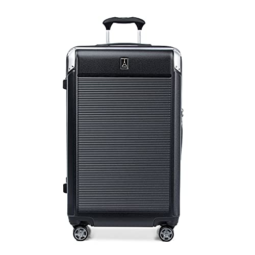 True Navy Blue 28-Inch Hardside Polycarbonate Expandable Checked Suitcase V43494