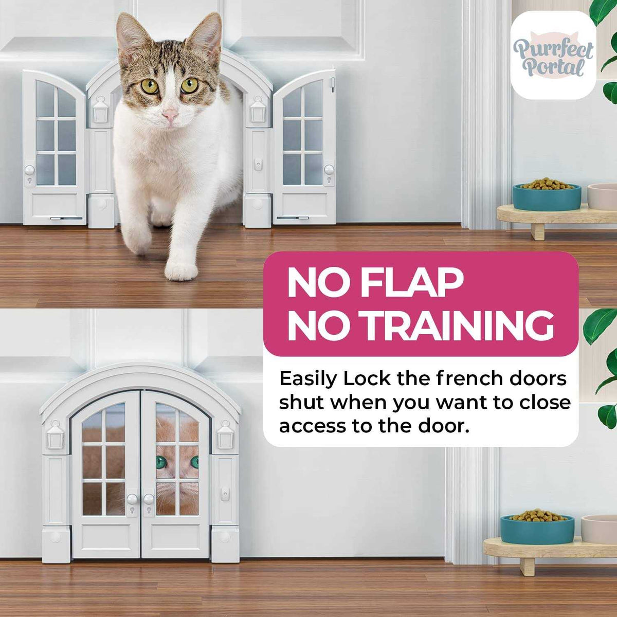 Cat Door for Cats Up to 20 lbs U8289