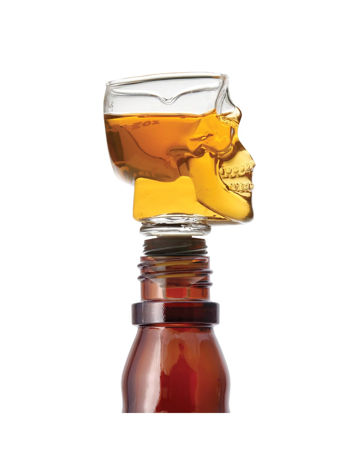 Skull Shaped Bottle Stopper Jigger Shot Glass K94040