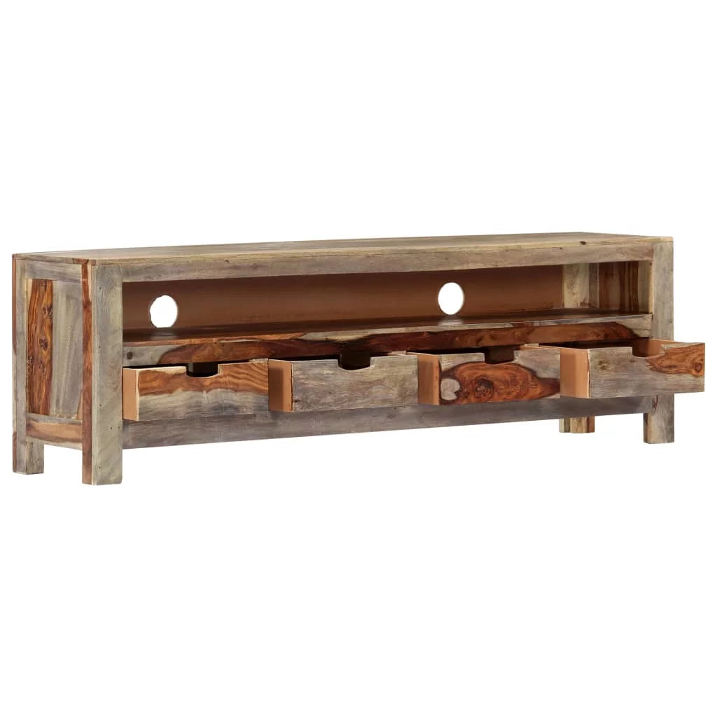 Sheesham Wood TV Cabinet with 4 Storage Drawers Y25028