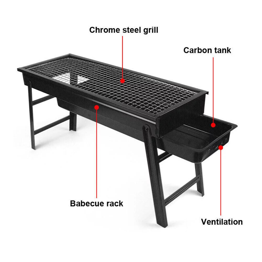 Portable Charcoal Stainless Steel BBQ Grill U348