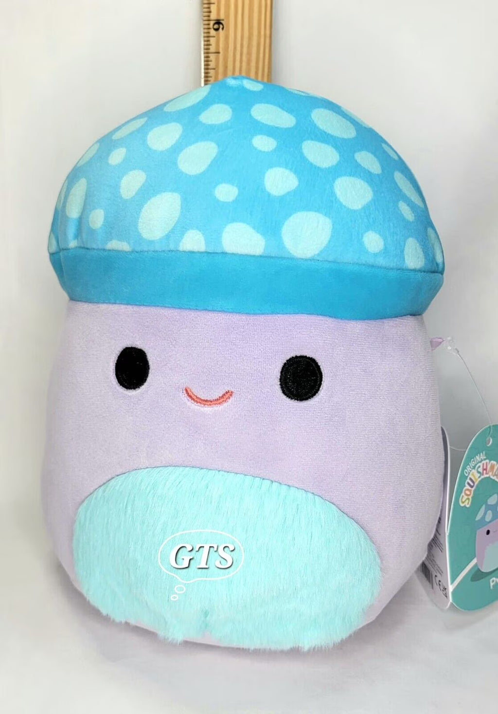 Lavender Teal Mushroom Plush Q8237