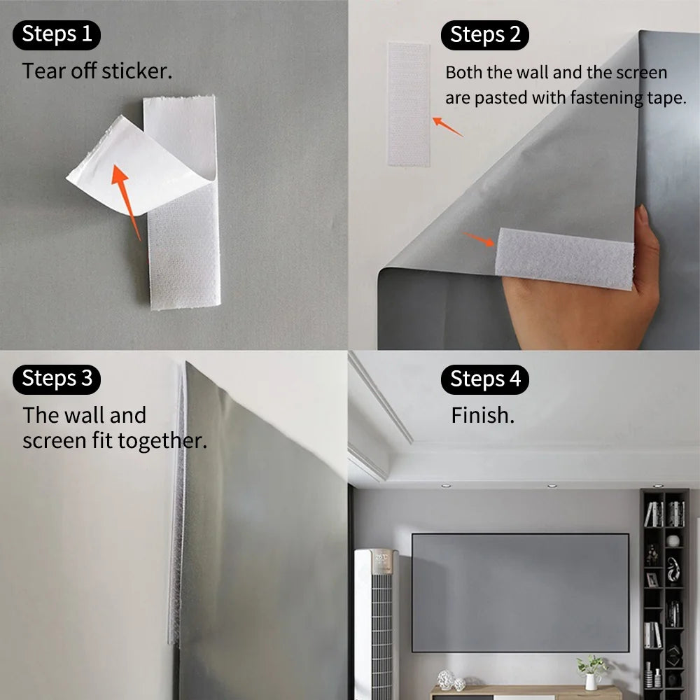 Projection Screen Movie Screen 16 9 3d 4k 1080p Indoor Theater C946
