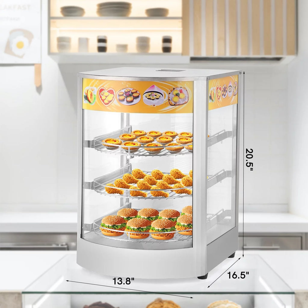800W 3-Tier Commercial Food Warmer Display Case N26460