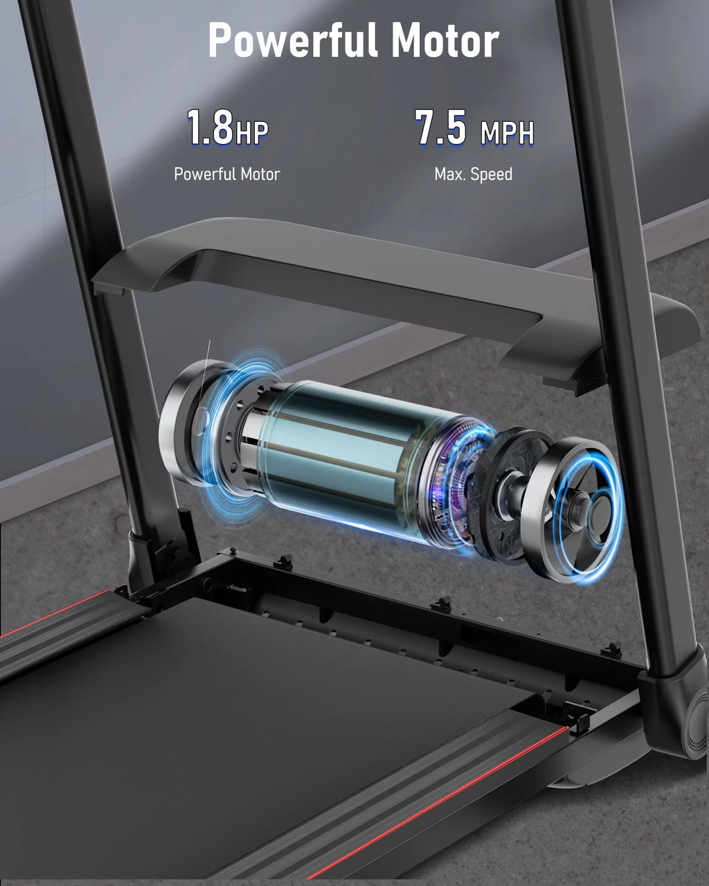 Folding Electric Treadmill with Bluetooth O855