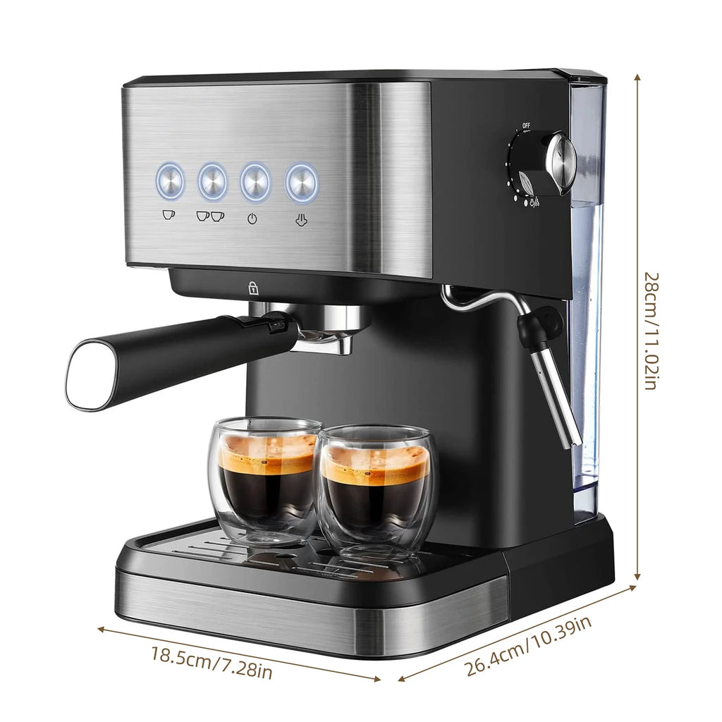 15 Bar Espresso Coffee Maker with Frother Wand S757722