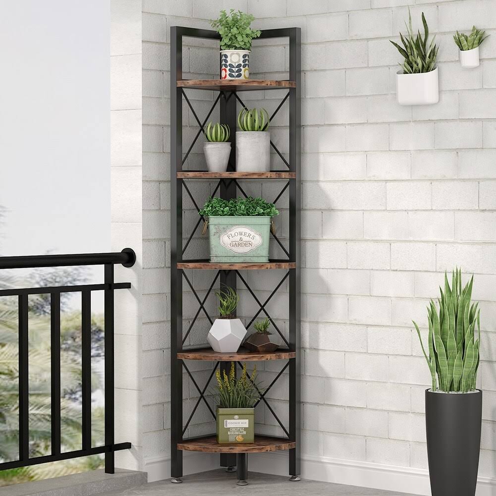 5-Tier Corner Bookshelf Black I540