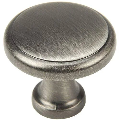 Antique Silver Round Cabinet Hardware Knob 25 Pack U393