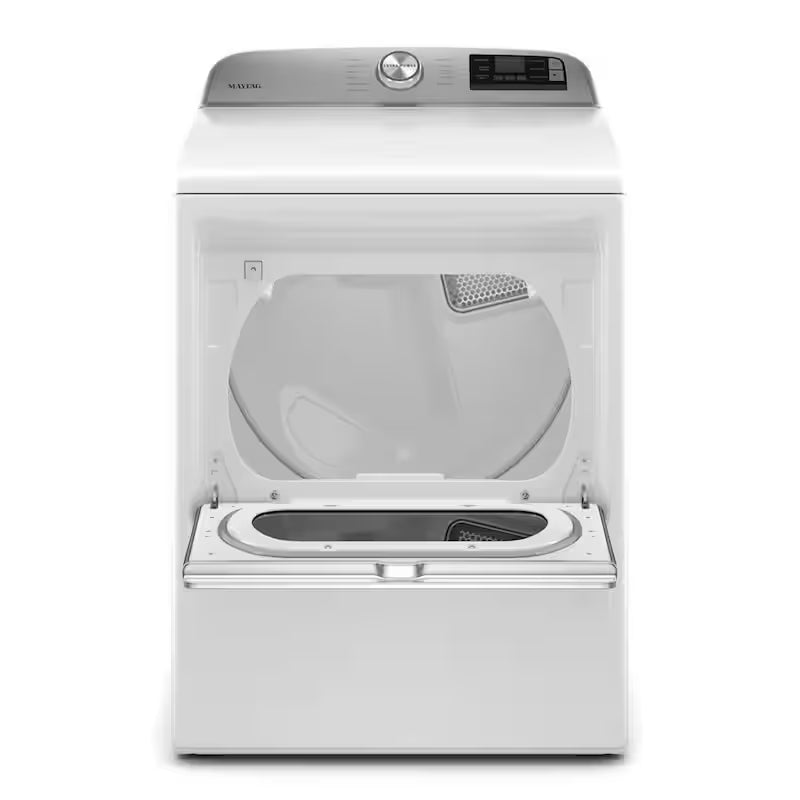White Gas Dryer with Hamper Door T184789