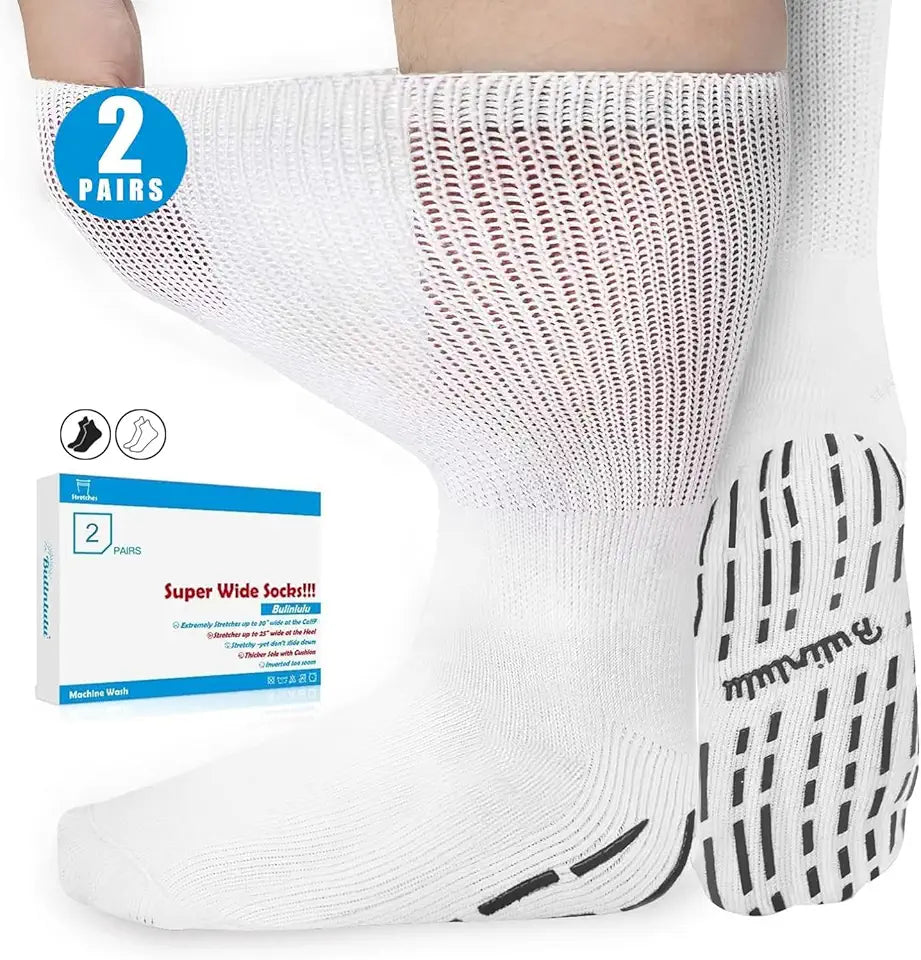 Extra Width Diabetic Socks 2 Pairs 13-15 I949011