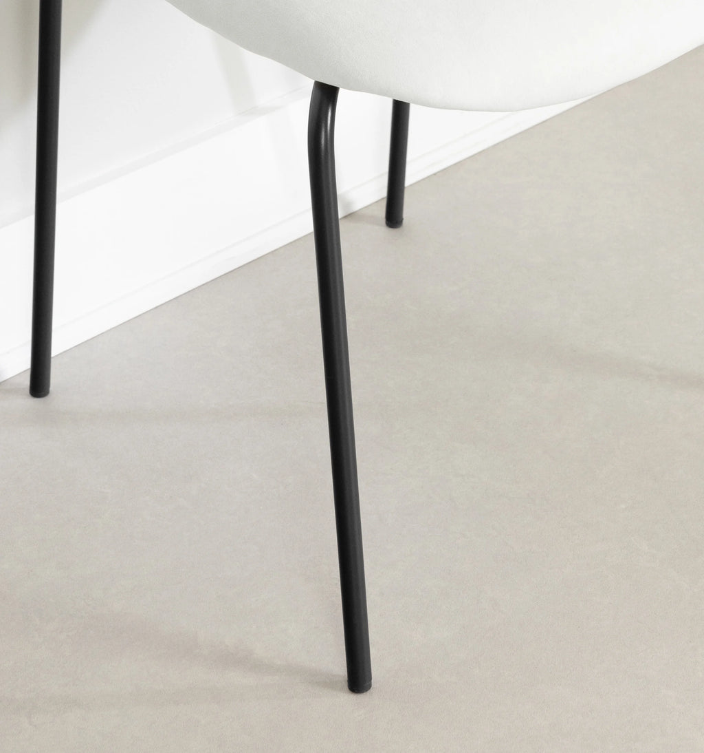White Mid-century Glam Chair C3643