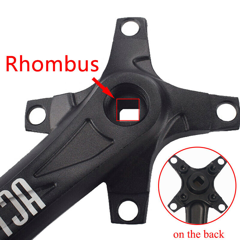 Mountain Bike Crank 104 BCD 170mm Aluminum Alloy Cranks Arm with 4pcs Silver Chainring Bolts W282