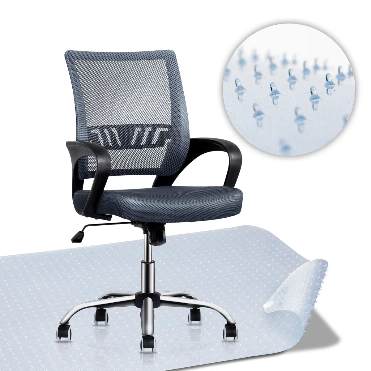Grey Mesh Ergonomic Office Chair with Lumbar Support A699262
