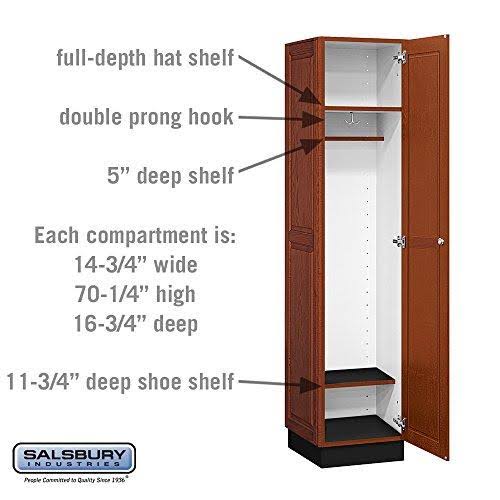Solid Oak Executive Wood Locker Single Tier D1272