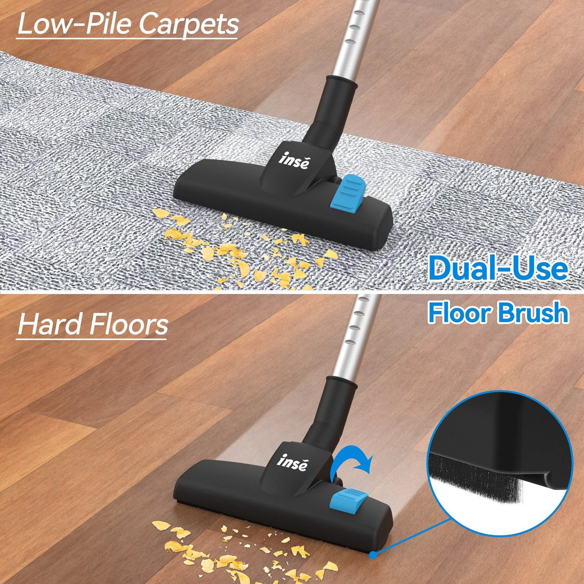 Corded Stick Vacuum Cleaner, 18Kpa, 600W Motor, 3-in-1 Multi-cyclone Filtration Lightweight Vacuum Cleaner B820