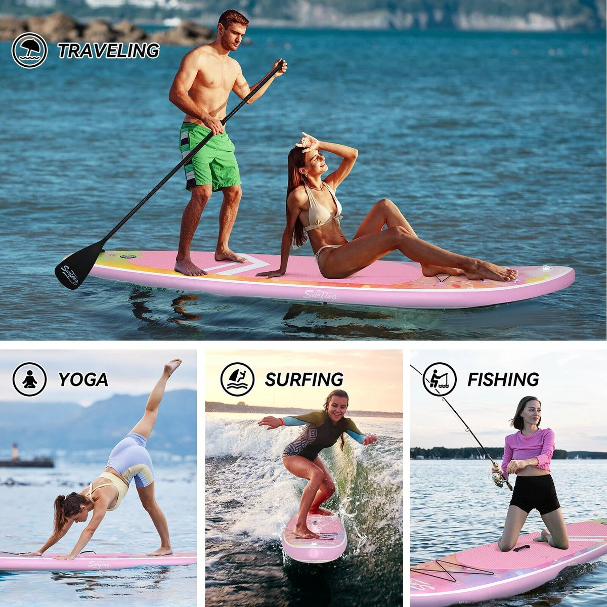 Inflatable Stand Up Paddle Board 11' with Backpack M2288