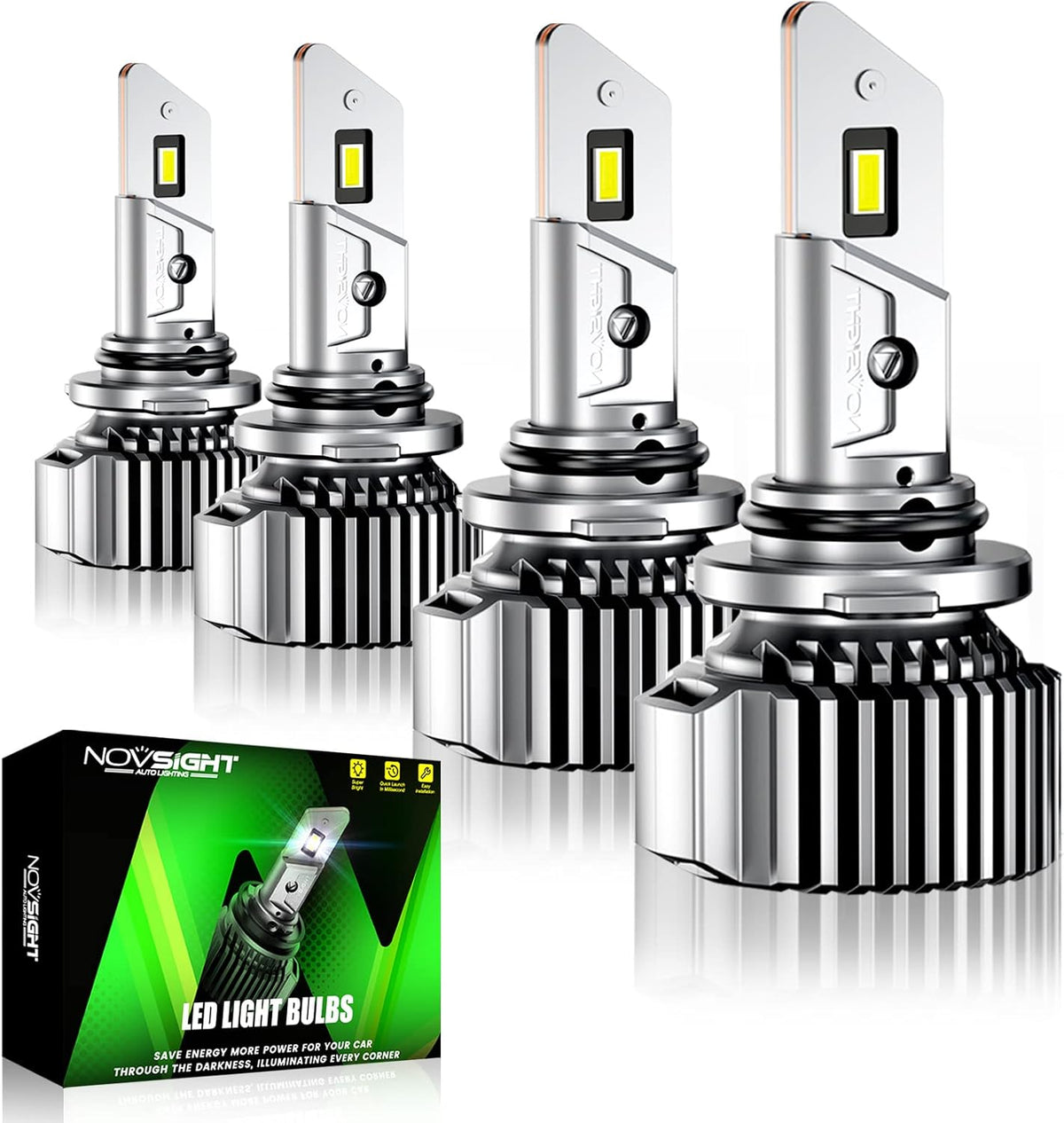 9005 9006 LED Headlight Bulbs Combo, 40000LM 200W, 6500K Cool White, Pack of 4 Z49538