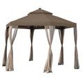 Nutmeg Hexagon Solar Gazebo Canopy Top Cover G754