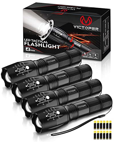 LED Flashlight 2 Pack, 2000 Lumens Waterproof Zoomable Flashlight F32857