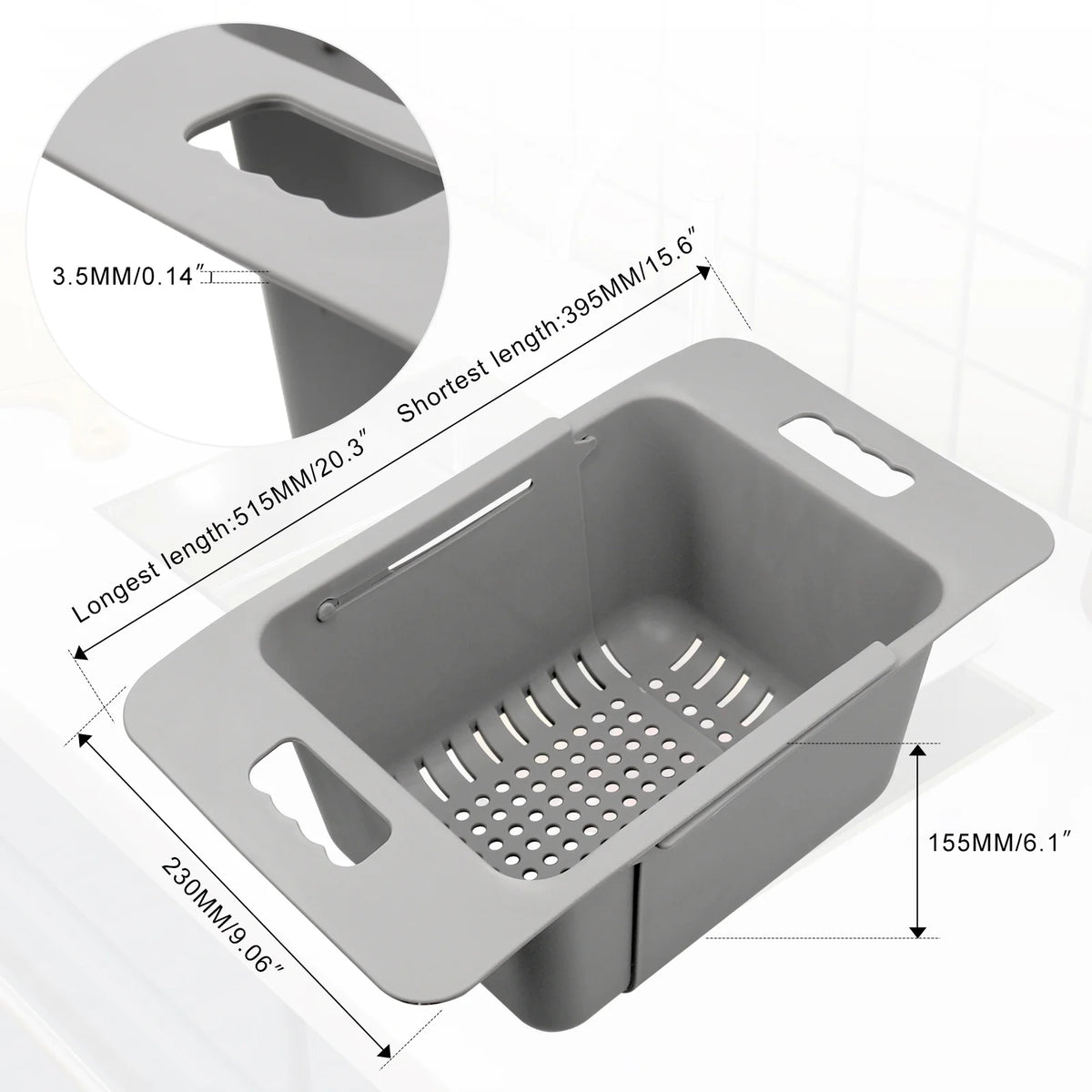 Adjustable Freezer Baskets with Handle Q50288