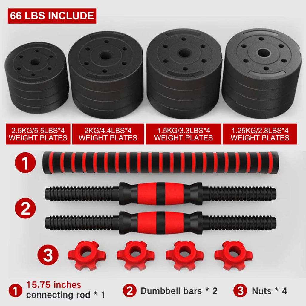 66 LBS Adjustable Dumbbell Set A9384