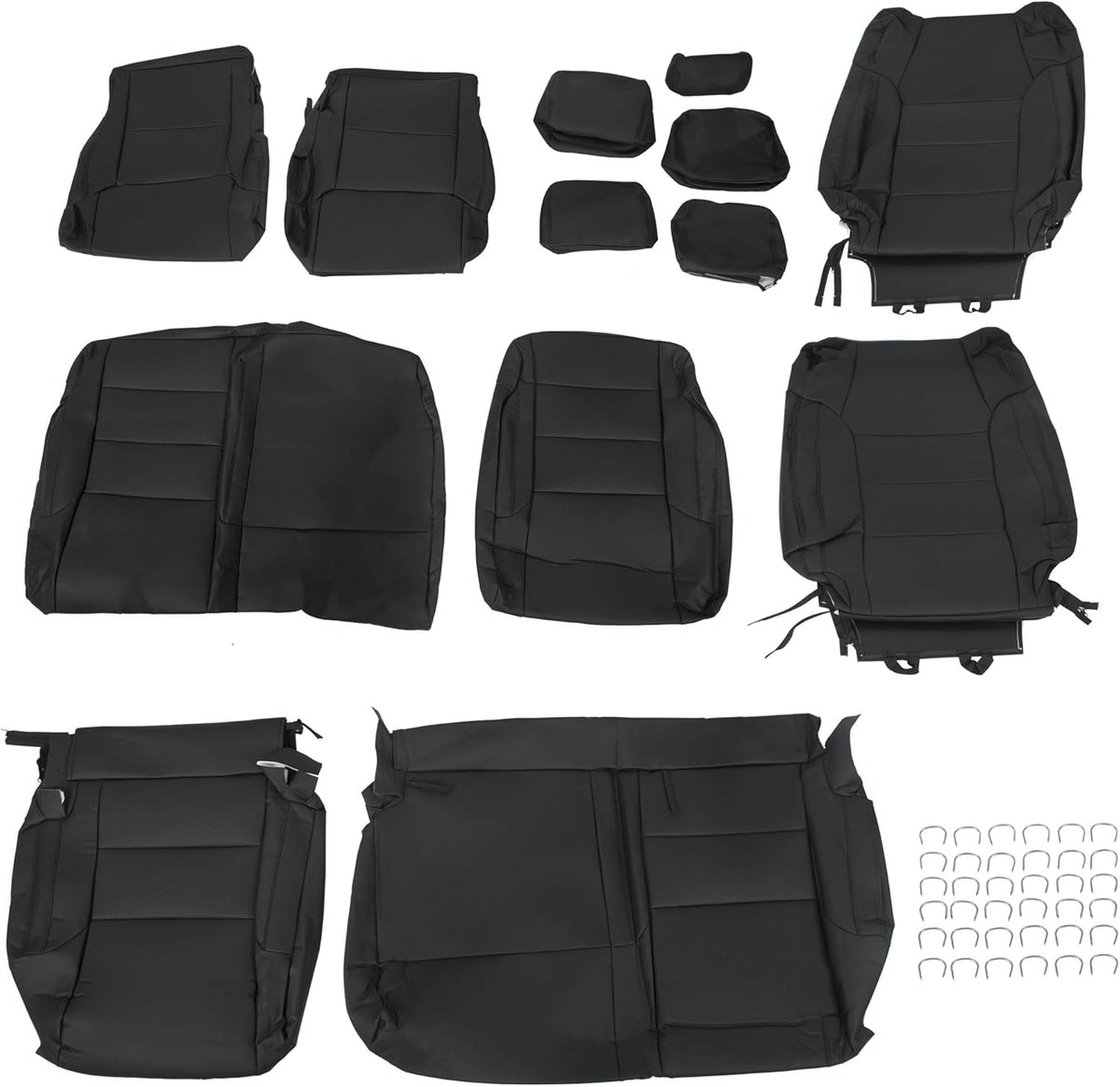 Black Leather Seat Covers V11151
