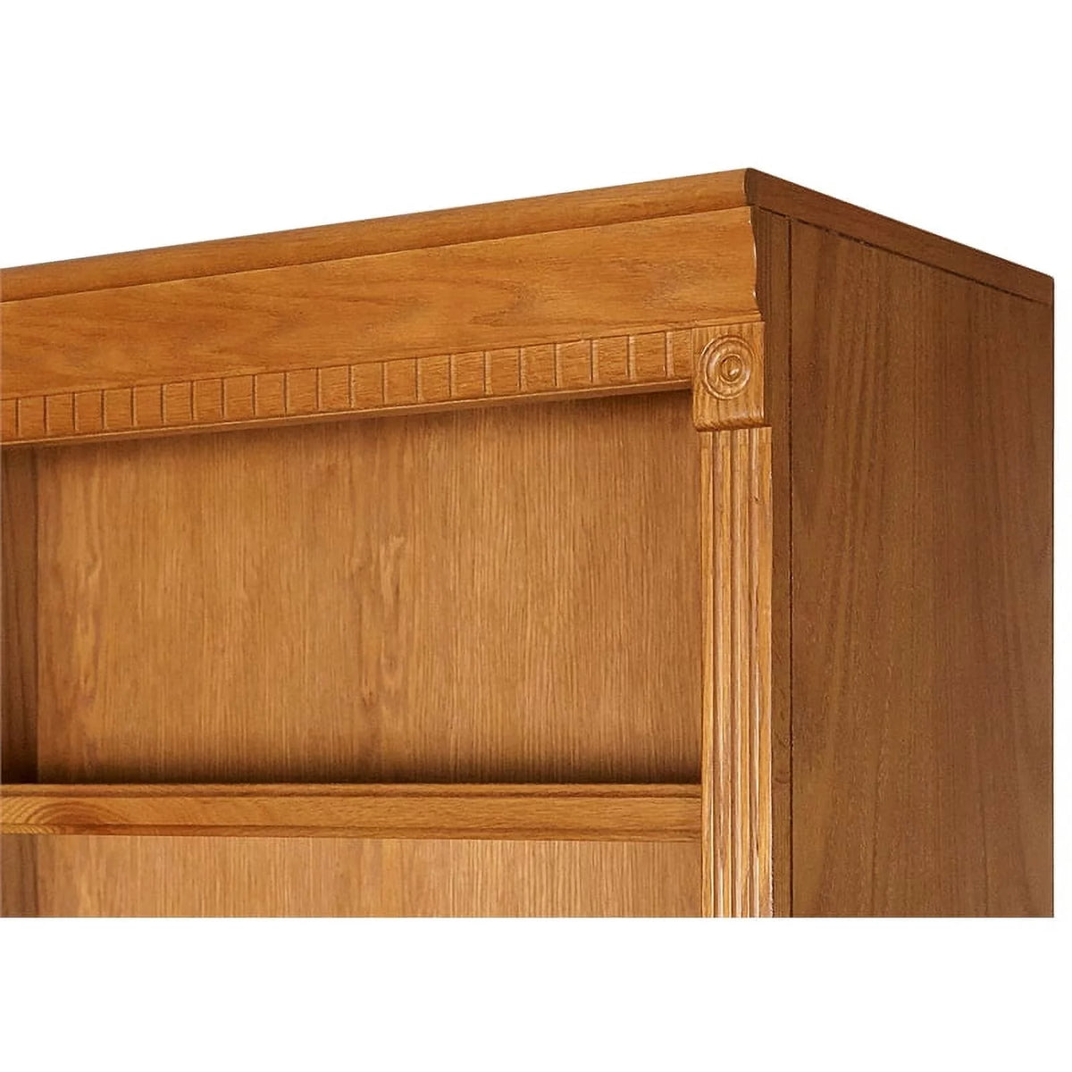 Brown Wood Bookcase with Lower Doors F913547