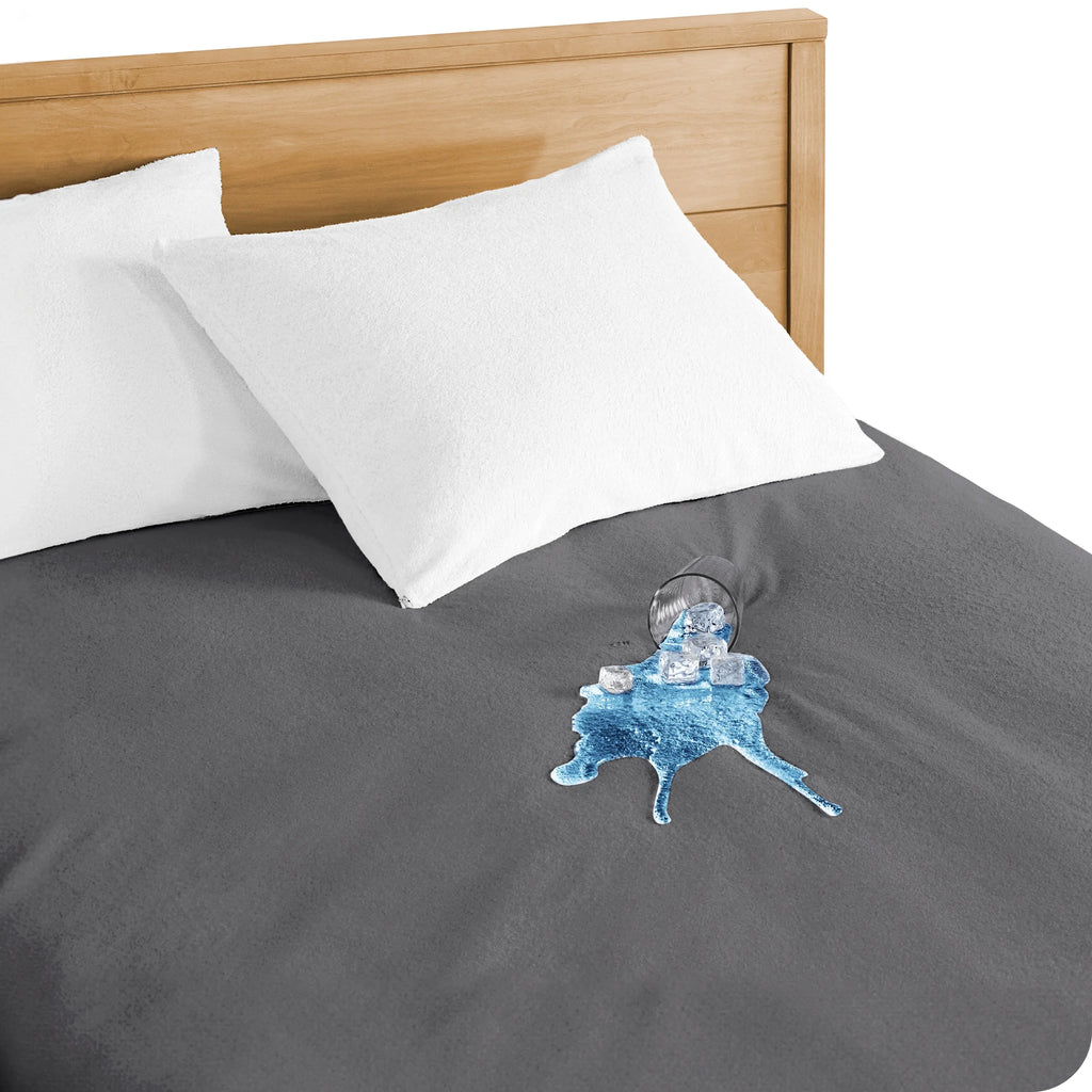 Twin XL Gray Waterproof Mattress Protector Y2377