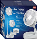 Adjustable Height 40 in. Foldable Portable Rechargeable Floor and Table Fan J331