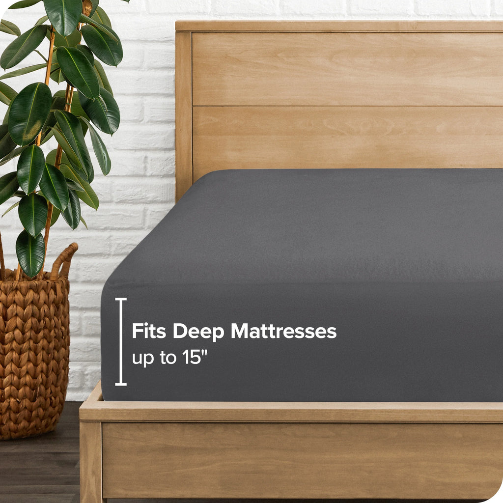 Twin XL Gray Waterproof Mattress Protector Y2377