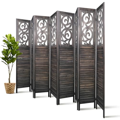 8 Panel Wood Peg Board Room Divider U6159