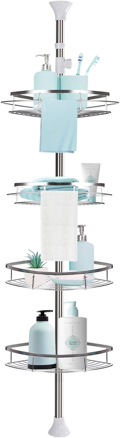 Rustproof Stainless Steel Tension Pole Shower Caddy X32025