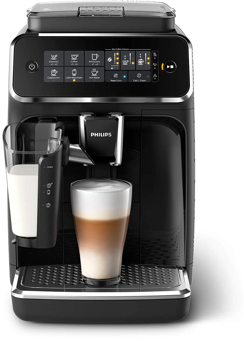 Black Fully Automatic Espresso Machine with LatteGo E75732
