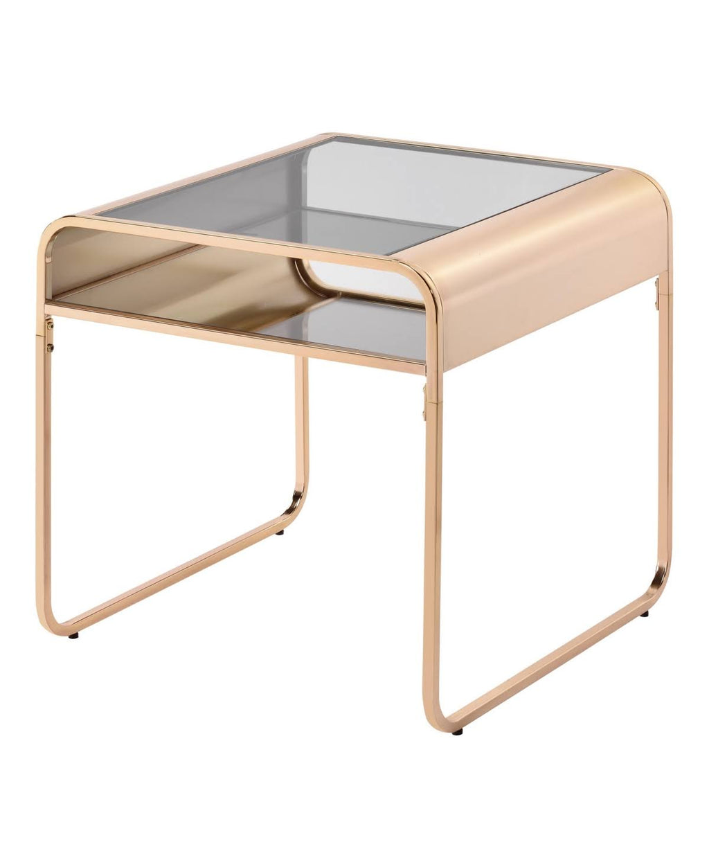 Gold Glass End Table N2349