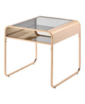 Gold Glass End Table N2349