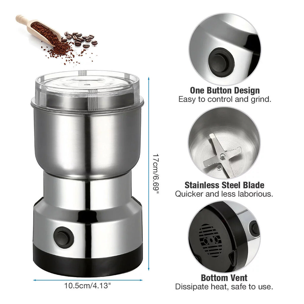 Stainless Steel Electric Coffee Bean Grinder Q7592