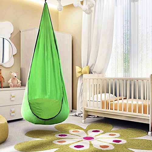 Pink Pod Swing Seat Hanging Hammock Chair with Inflatable Pillow N269654