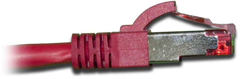 Cat6a SSTP LSZH Ethernet Cables, 1 ft Red (25 Pack) Q959725