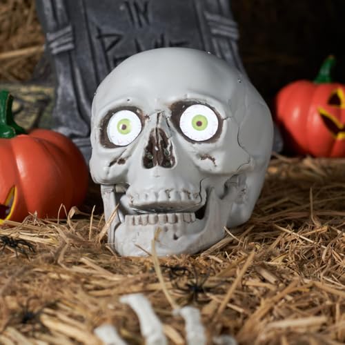 Sound Activated LED Skull Halloween Decoration Z284585