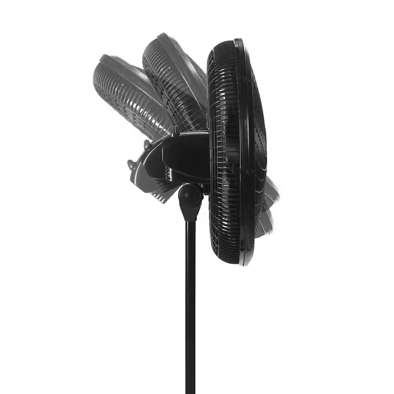18 in. 3 Speed Oscillating Pedestal Fan with Adjustable Height in Black K1022