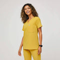 Small Catarina Scrub Top in Light Gold B971017