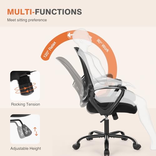 Black Ergonomic Mid-Back Mesh Swivel Office Chair L9874
