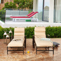 2 Piece Patio Chaise Lounge Chair Set with Cushions V568
