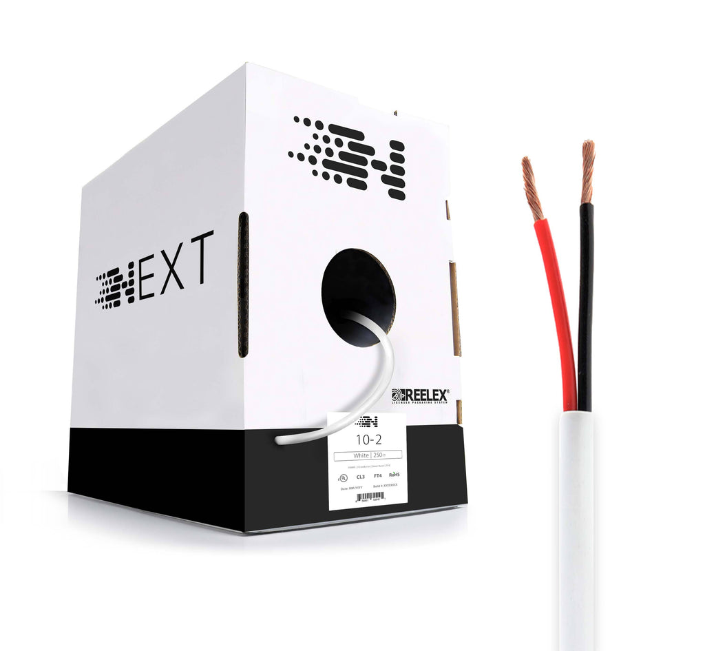 10/2 Speaker Wire CL3 OFC 250ft White N6187