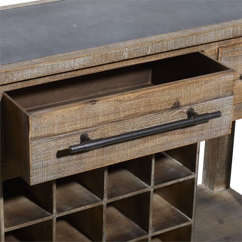 Brown Farmhouse Wood Console Table X487955
