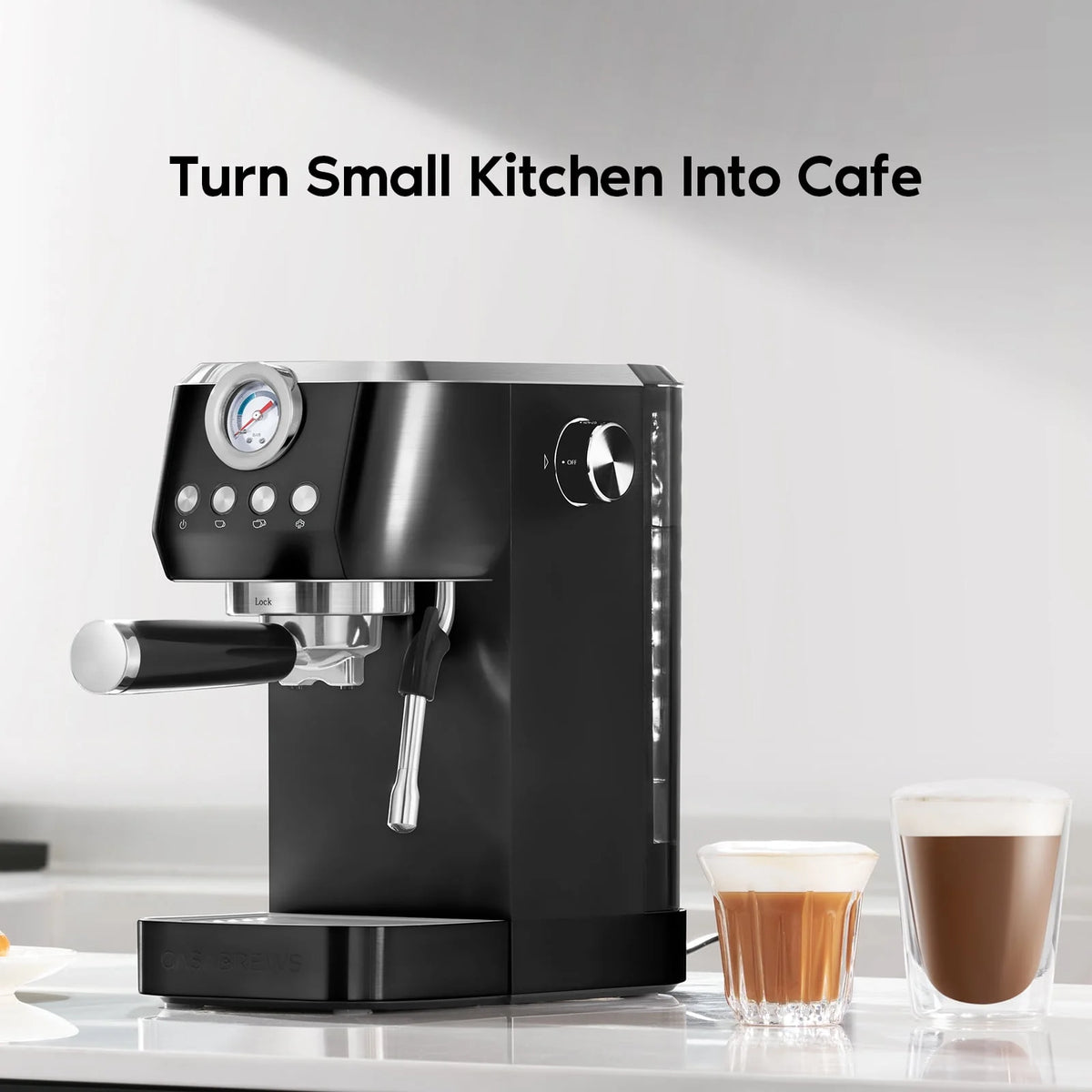 20 Bar Espresso Machine with Steam Wand, 49 oz Water Tank W899691