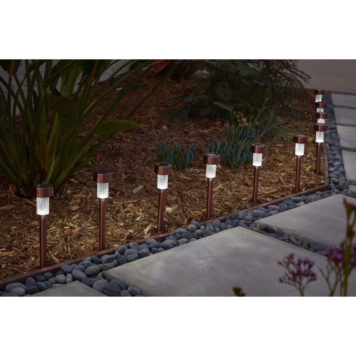 10 Pack Solar LED Pathway Lights K66732